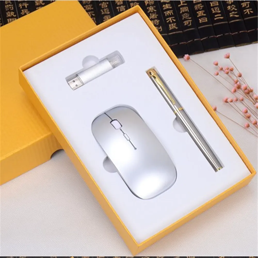 Signing Pen with 8g u disk +wireless mouse  Student graduation prize Company business gift  souvenirs