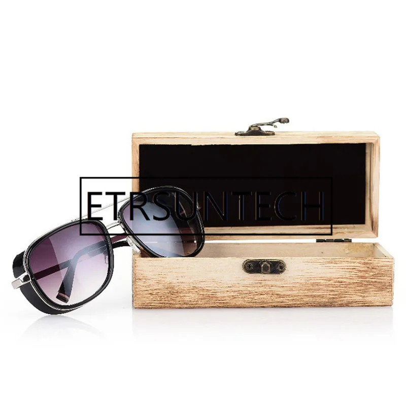 50pcs Retro Handmade Wooden Sunglasses Cases Wood Glasses Storage Boxes Vintage Gift Boxes For Men Women