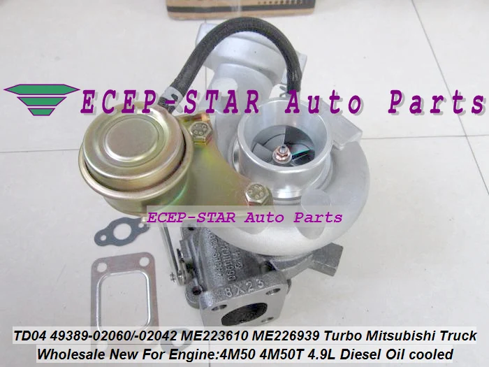 Free Ship TD04 49389-02060 49389-02042 ME223610 ME226939 Turbo Turbocharger For Mitsubishi Truck 4M50T 4M50 4.9L Diesel Oil cool