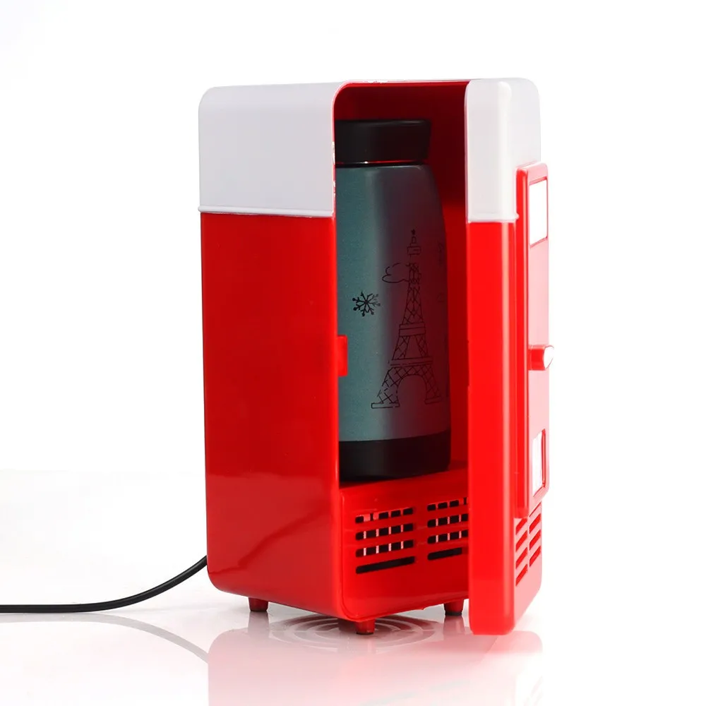 Imagem -04 - Mini Refrigerador Usb para Resfriar Bebidas para Laptop pc Preto Vermelho