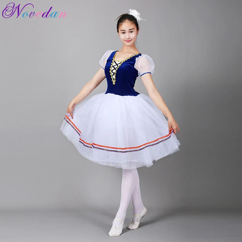 Giselle Ballet tutú largo Swan Lake Ballet disfraz adultos mujeres vestido romántico profesional bailarina niños Ropa de baile