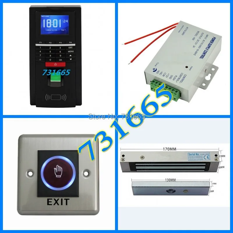 

M-F131 fingerprint Access Control + Magnetic Lock + Power Supply and Infrared Exit Button