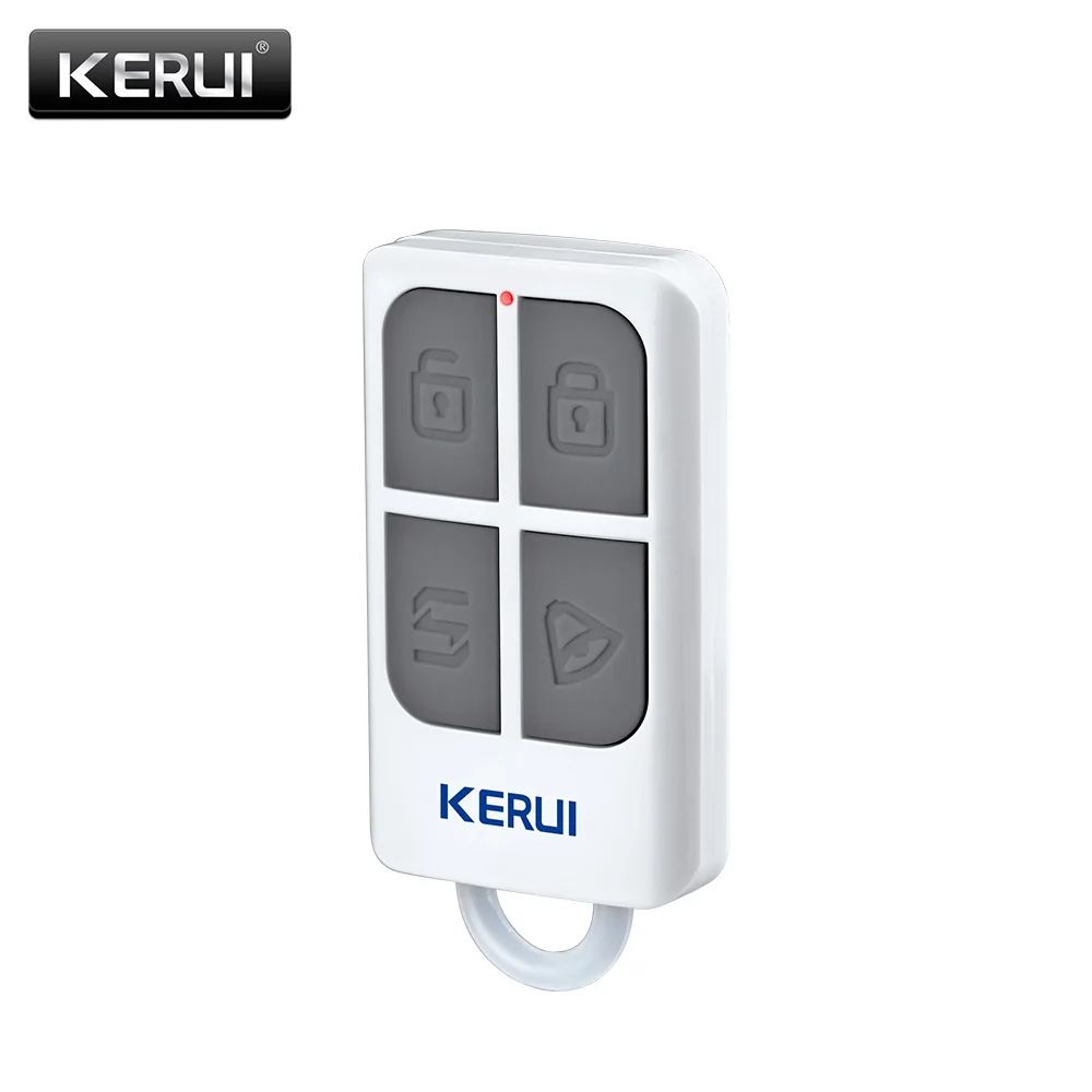 KERUI Drahtlose, leistungsstarke, tragbare Fernbedienung, 4-Tasten-Schlüsselanhänger für WIFI GSM PSTN Home Security Alarm System