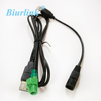 Biurlink Radio Headunit USB Wire USB Transfer Adapter For VW BMW CD Player 4-Pin Socket