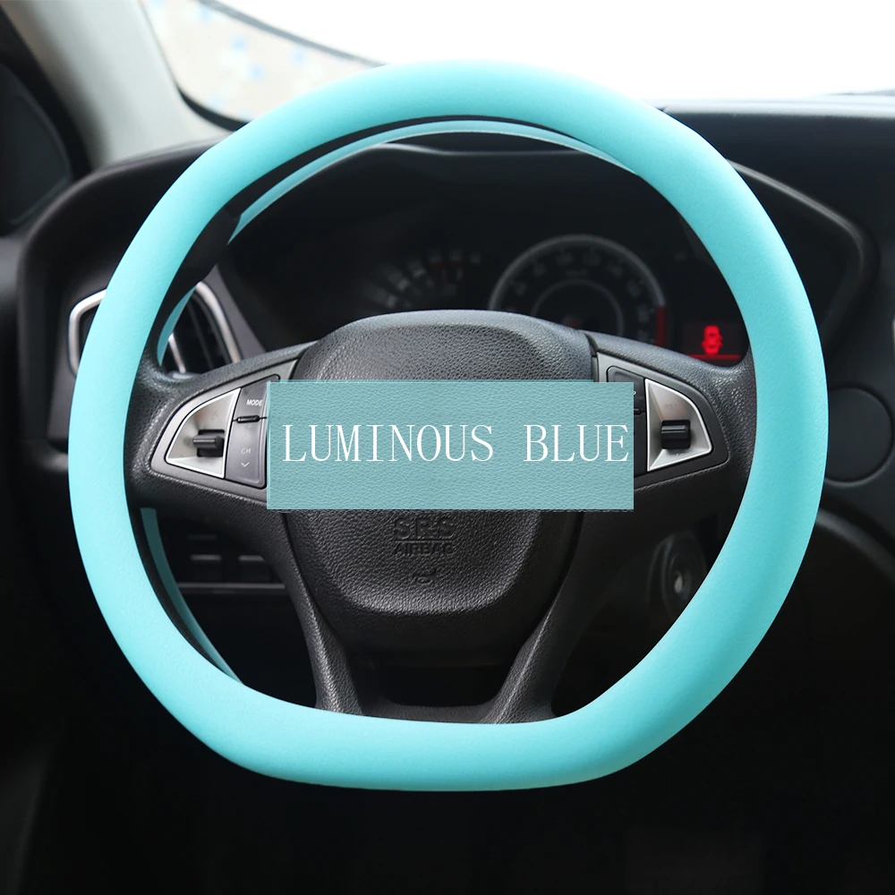 Warranty exquisite no deformation durable Silicone Car Auto Steering Wheel Cover Case suits for universal car common size