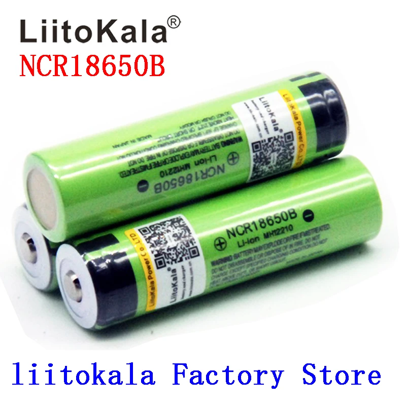 NEW Liitokala 18650 Battery 3400mAh 3.7V Li-ion NCR18650B Battery 18650 Rechargeable for Flashlight  (NO PCB)