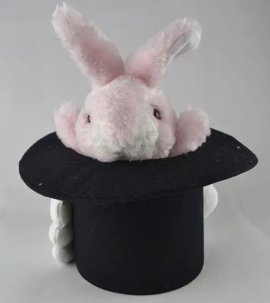 Deluxe Rabbit In the Hat Puppet Magic Tricks Cute Little Bunny Magia Magician Stage Illusions Gimmick Props Comedy Toy for Kids