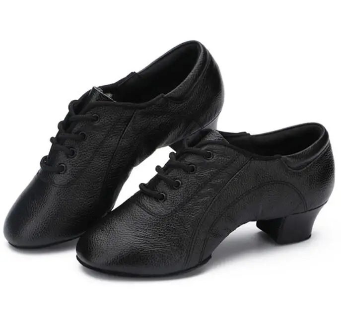 Leather Shoes SPORTS Perform Latin Shoes Man Soft Bottom Female Adult Two Soles Ballroom Dancing Shoes Children Male Ventilation