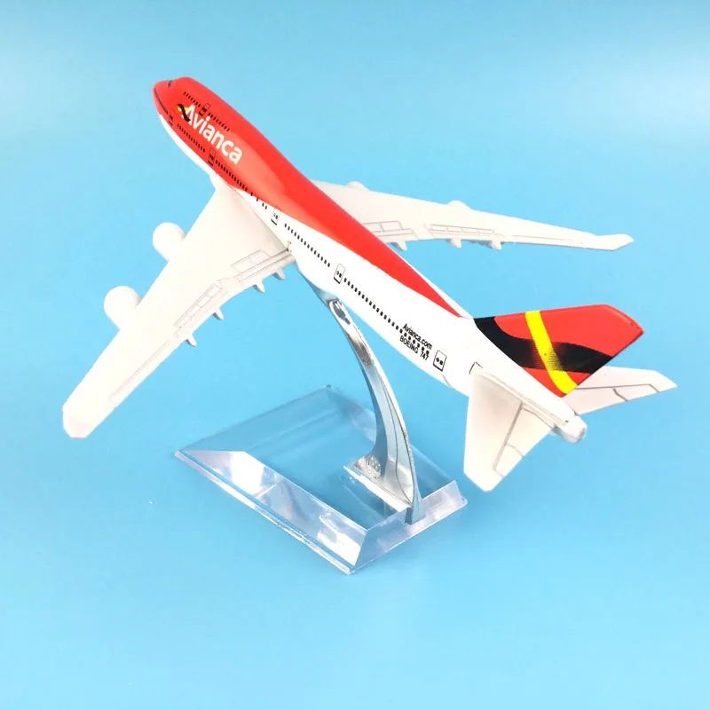 JASON TUTU 16cm AVIANCA COLOMBIA B747 avión modelo avión Diecast Metal 1/400 aviones a escala