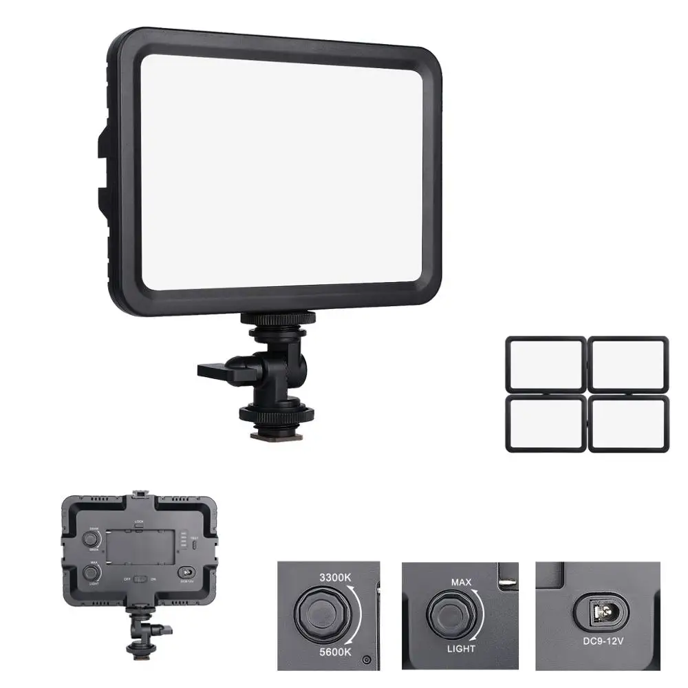 Yelangu LED-204 Camera Video Light Bi-color Lighting Panel for Sony Canon Nikon Pentax Olympus Panasonic DSLR Cameras Camcorder