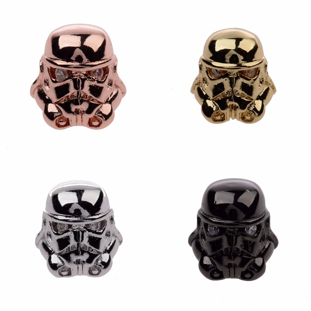 Fashion Soldier Bead Fashion Men's Bracelet 4 Color DIY Accessories Gasket Metal Top Quality Copper Jewelry Accessories