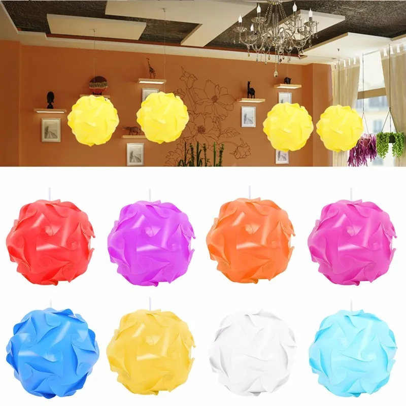 Dia.25CM Modern Ceiling Lampshade Elements IQ Puzzle Jigsaw Lamp Shade Creative DIY Chandelier Light