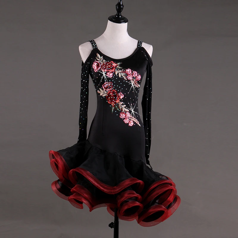 

Customize Latin dance costume sexy latin dance dress women latin dance competition performance dresses LQ048
