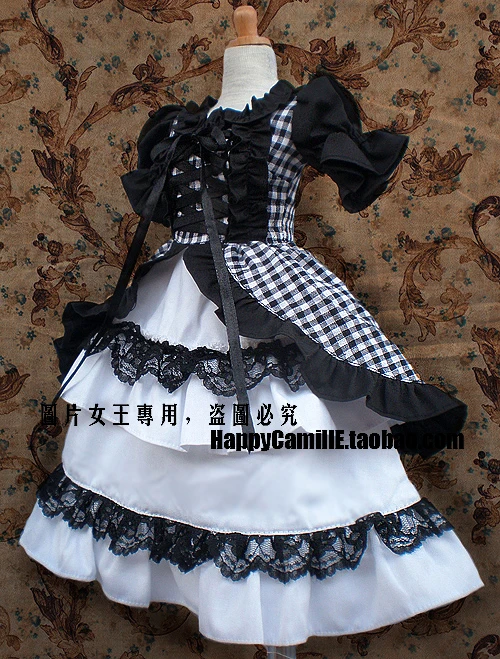 1/4 1/3 scale BJD LOLITA Princess plaid dress for SD clothing BJD doll accessories,Not included doll,shoes,wig,and other 18D1253