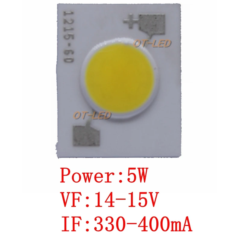 10PCS 5W COB LED EVERLIGHT Lamp Light Bulb Pure White COB Led Diode Chip Light for DIY/Bulb Light Super Bright