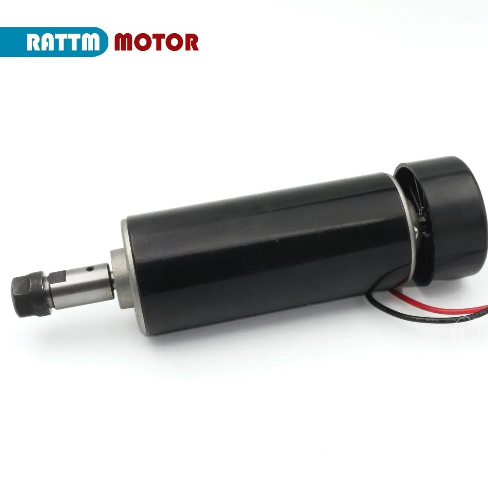 RATTM 500W Motore Mandrino Raffreddato ad Aria ER11 CNC 0.5KW Motore Mandrino + Regolatore di Velocità di Alimentazione + Morsetto da 52mm per