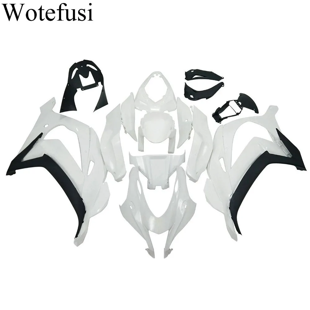 Wotefusi Injection Mold Bodywork Fairing White Unpainted For Ninja ZX 10R 2016 2017[CK1403]