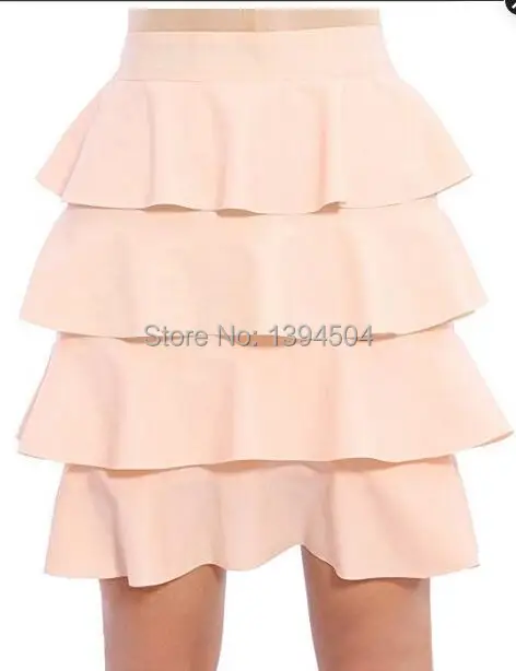 

2017 New Exotic Sexy Lingerie Cekc Women white Latex Handmade cake pleated side purfle Skirt Fetish Zentai uniform costumes