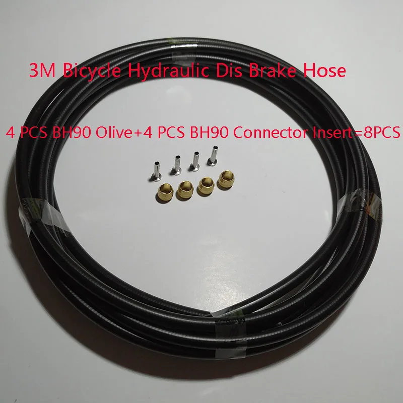 Cycling Hydraulic Dis Brake Hose 3M 5.0*2.0MM  + 4 Pairs  BH59 or BH90 Needle Olive Set