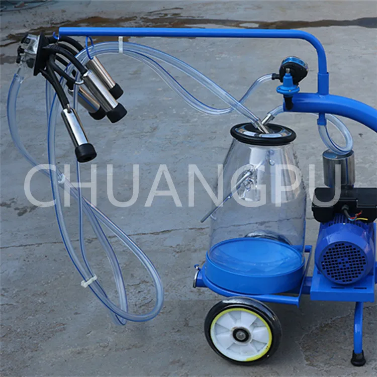 Single Barrel Trolley Milking Apparatus Machine for Goats