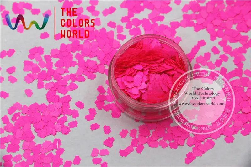 TCF502 solvent resistant  Neon Shocking Pink Colors KT Cat Shape 5MM Size Glitter  for nail,tatto,Art decoration  nail gel