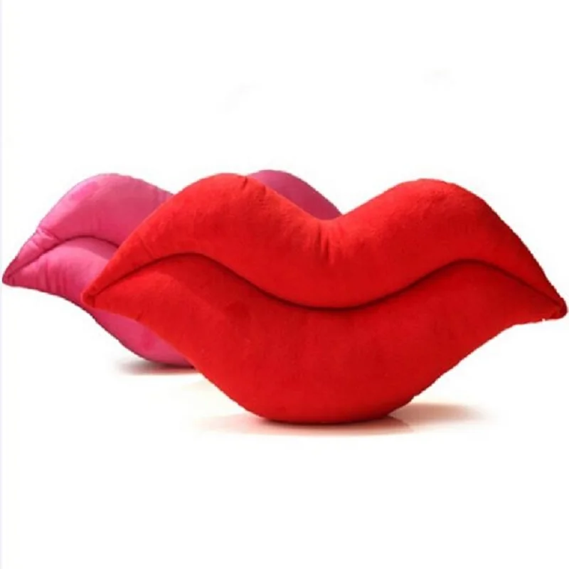 30cm 50cm 60cm Creative Pink Red Lips Plush Cushion Home Decoration Sexy Lip Cushions Sofa Throw Pillows Lovers Valentine Gifts