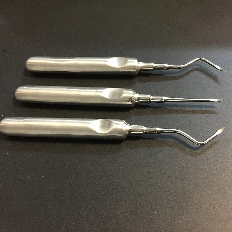 3Pcs Edelstahl Dental Luxating Lift Aufzug Zähne Clareador Gebogene Wurzel Hexagon Griff Zahnarzt Chirurgische Instrument Werkzeug – Detail 3