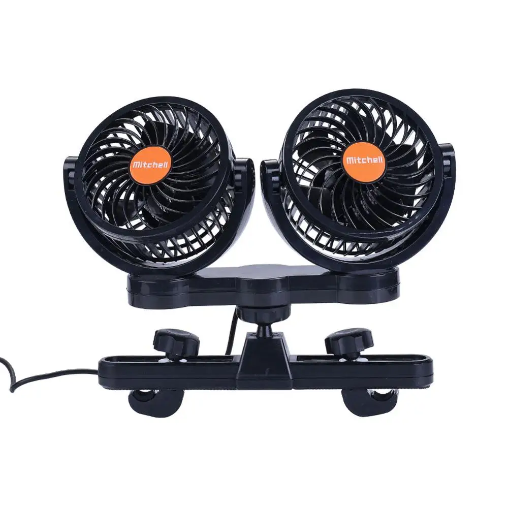 

24V Cooling Air Fan Rear Seat Passenger Portable Car Seat Fan 360 Degree Rotatable Backseat Car Fan