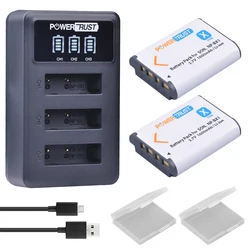 PowerTrust NP-BX1 NPBX1 bateria + LED 3 gniazda USB ładowarka do Sony DSC RX1 RX100 AS100V M3 M2 HX300 HX400 HX50 HX60 GWP88 AS15 ZV1