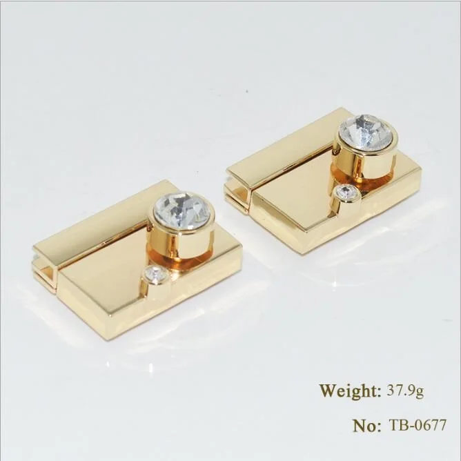 

(10 PCS/lot) Bags handbags upscale diamonds Alloy mechanism lock hardware accessories