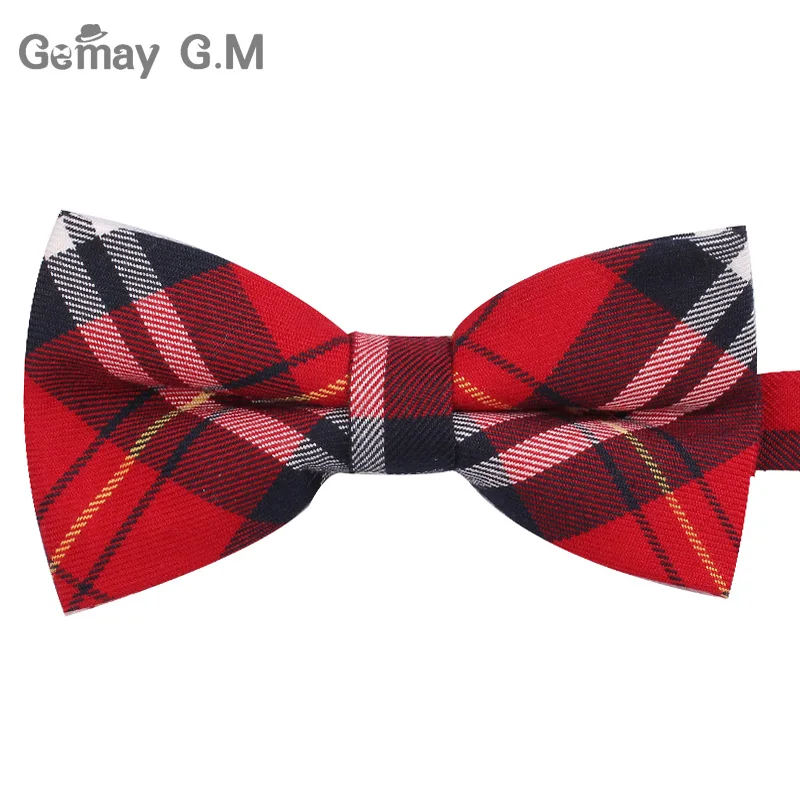 New Men Fashion Classic Plaid Bowtie Neckwear Adjustable Mens Bow Tie Polyester for wedding england style ties