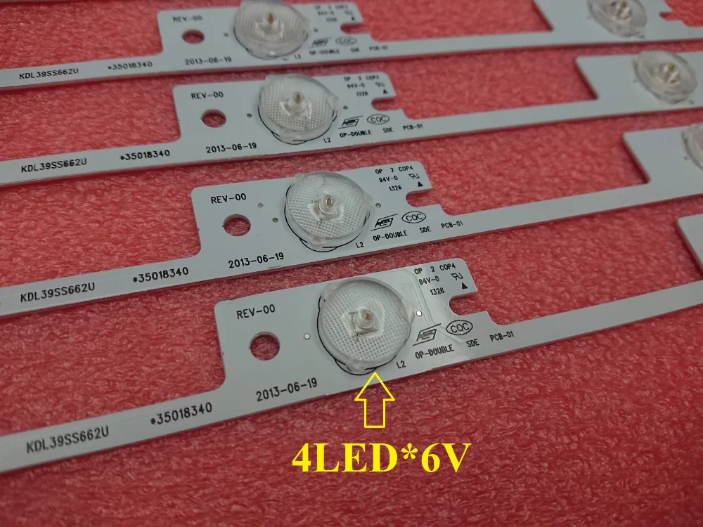 60 PCS/lot LED backlight strip working for KDL39SS662U 35018339 KDL40SS662U 35019864 40L2400 40L540040 40L2400U