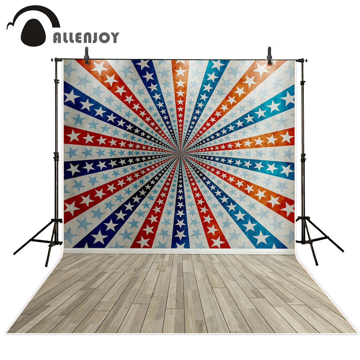 Allenjoy Vinyl photography American Independence Day light Blue star Flag photocall For a photo shoot new arrivals