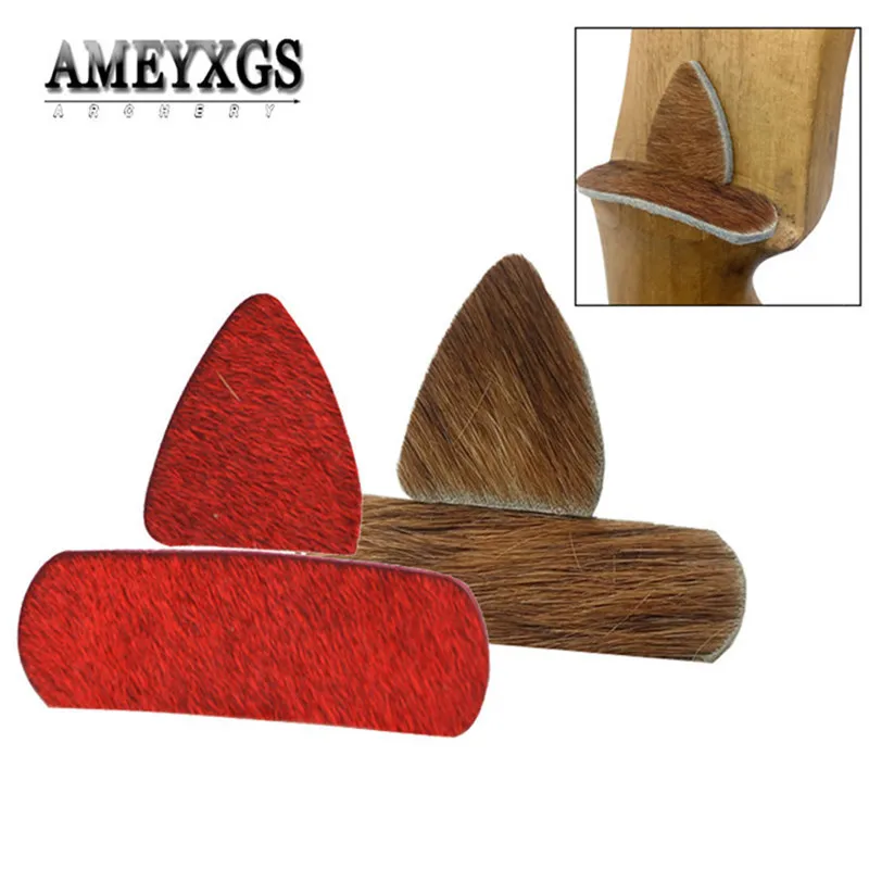 1set Recurve Bow Riser Arrow Rest Fur Material Stick Silent Plate Arrow Rest For Outdoor Sports Shooting Archery Accessories