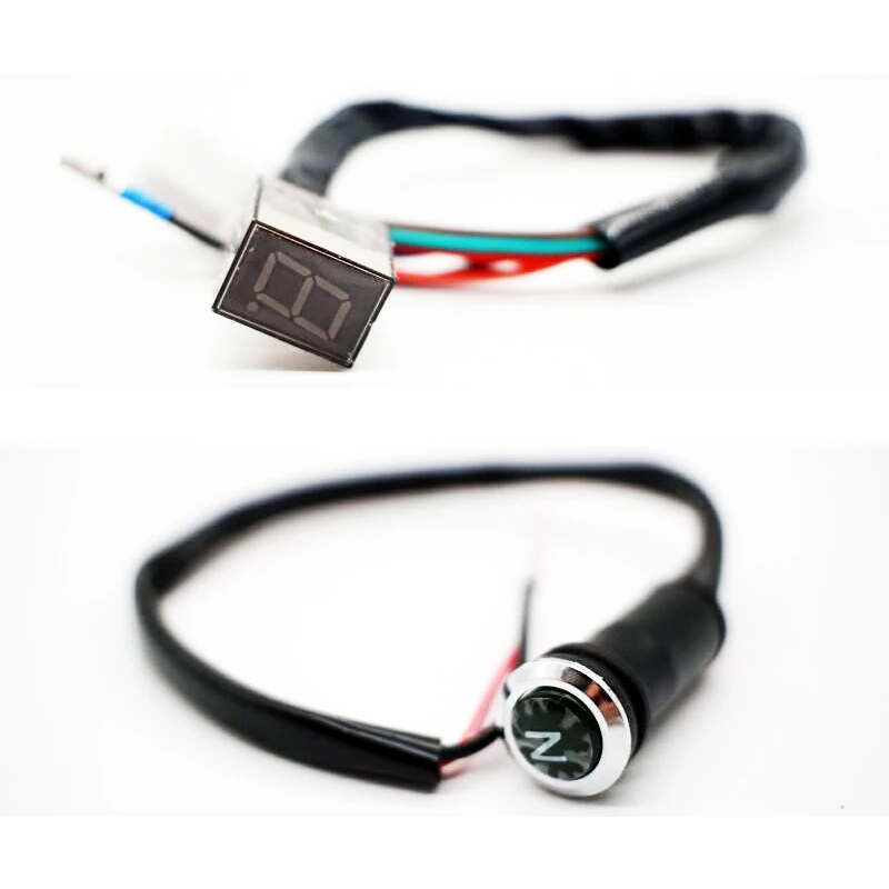 Motorcycle Display 5 Gears Scooter Universal Red LED Digital Gear Indicator Motorbike N Gear Light Motor Moto Neutral-gear Cable