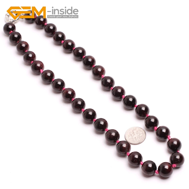 red natural garnet stone necklace Birthstone of January Symbol of virginity, honesty, love and truth Guardian stone for Scorpio.