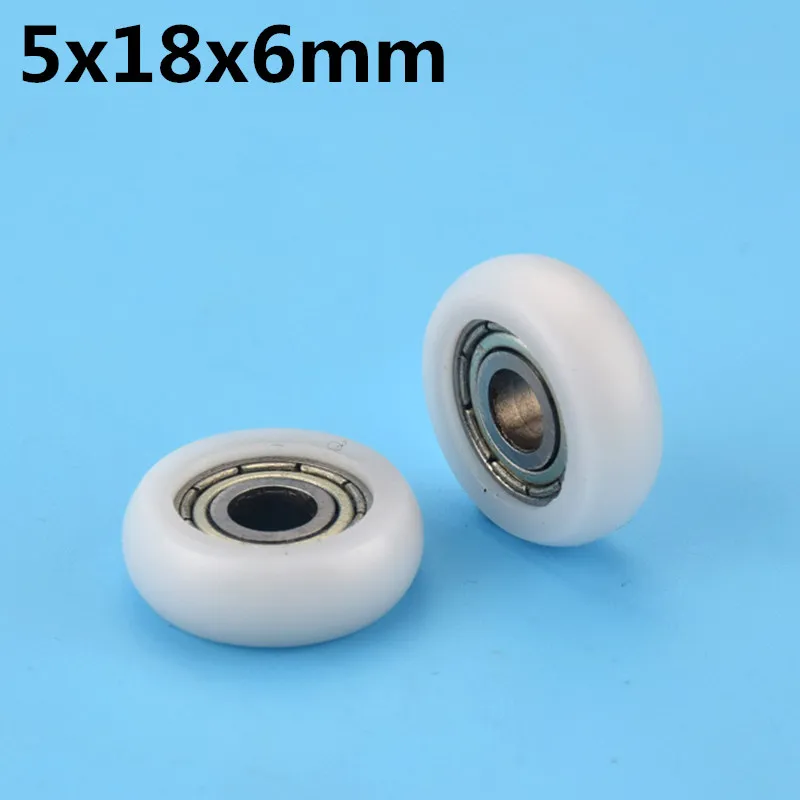 

1Pcs 5x18x6 mm Nylon Plastic Wheel With Bearings Door window bearing wheel pulley wheel