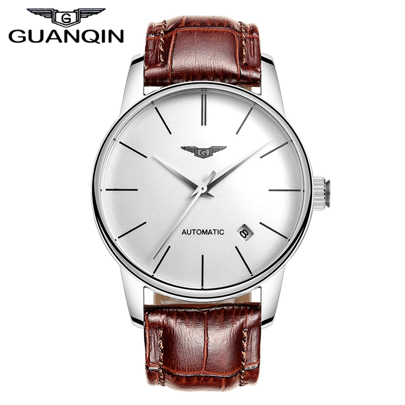 Quality GUANQIN Watches Men Top Luxury Brand Automatic Mechanical Watch Hardlex MIYOTA Watches Leather Male Wristwatches 2024