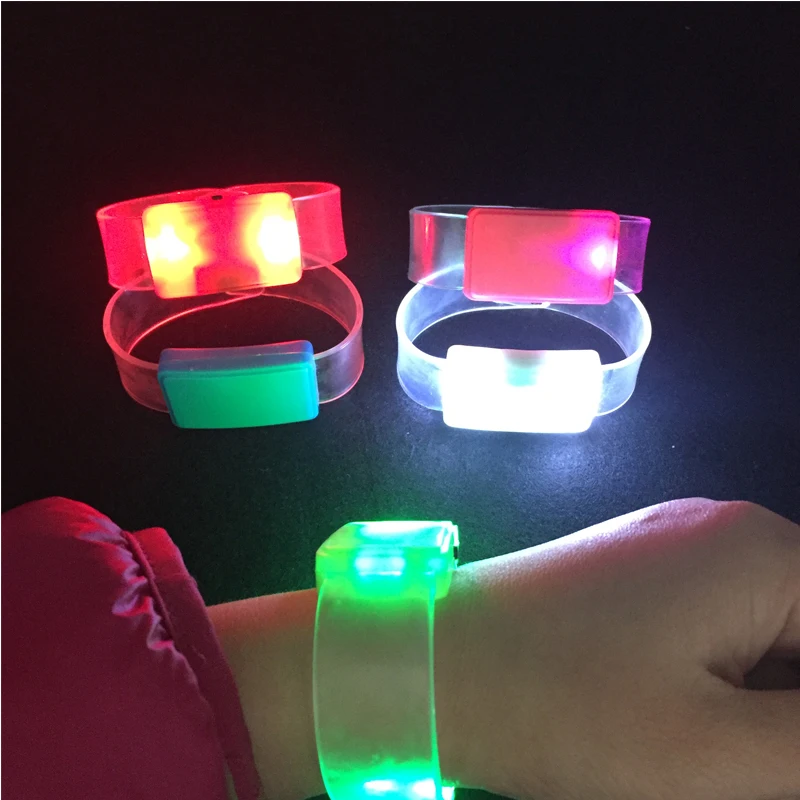 2018 Rushed New Costume Leds 24pcs/lot Glow Party Supplies Led Luminous Flash Bracelet Strap Personality Custom Colorful