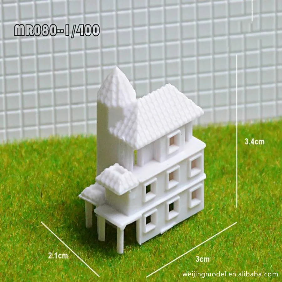 10pcs/lot 1:300 1:400 1:500 Scale White House For Ho Trains Layout Fantasy Miniatures Model