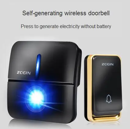 

Waterproof self-generating doorbell Wireless home without battery intelligent electronic remote control door Ling pager