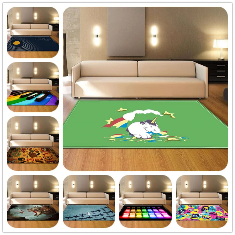 

Cute Animal Print Rug Child bedroom Game Area Rugs baby bath Non-slip Mat Carpets for living room Decor tapete Kids Crawl Carpet