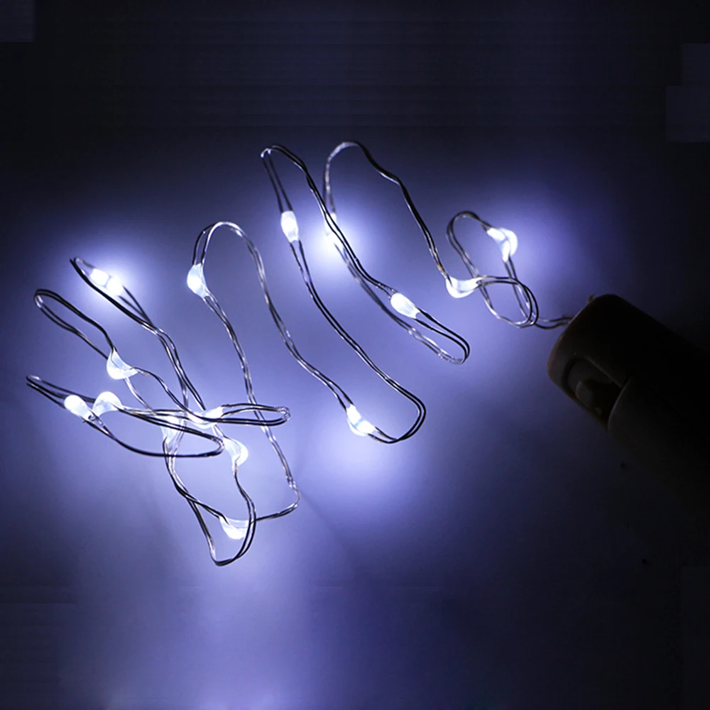 3/6 pçs bateria led fio de cobre estrelado string luz de fadas garrafa de vinho cortiça led luzes de fadas luzes de natal guirlanda festa decoração