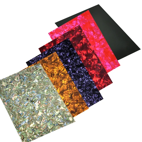 Hoja de celuloide de tamaño A4, 210mm x 297mm, 0,71mm, púas de guitarra DIY, incrustaciones de golpeador, Deco, varios colores