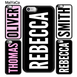MaiYaCa Personalised Custom YOUR NAME Cases For iPhone 13 12 mini 11 Pro Max X XR XS MAX SE 2020 6S 7 8 Plus 5S Back Cover Shell