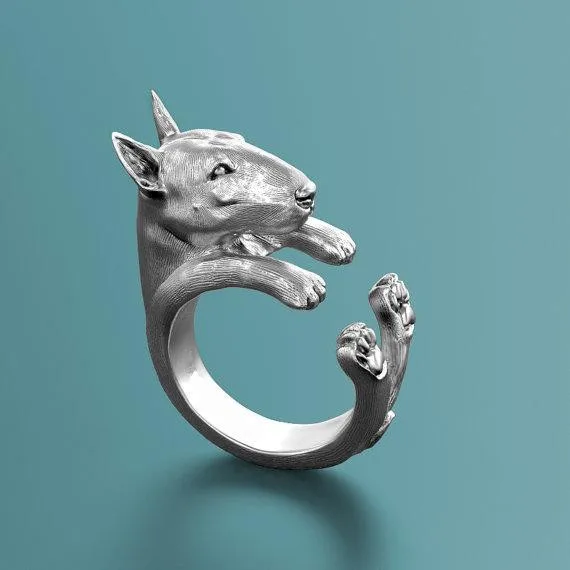 Bull Terrier Ring Free Adjustable Size Puppy Ring and all Pet Lovers Dog Ring