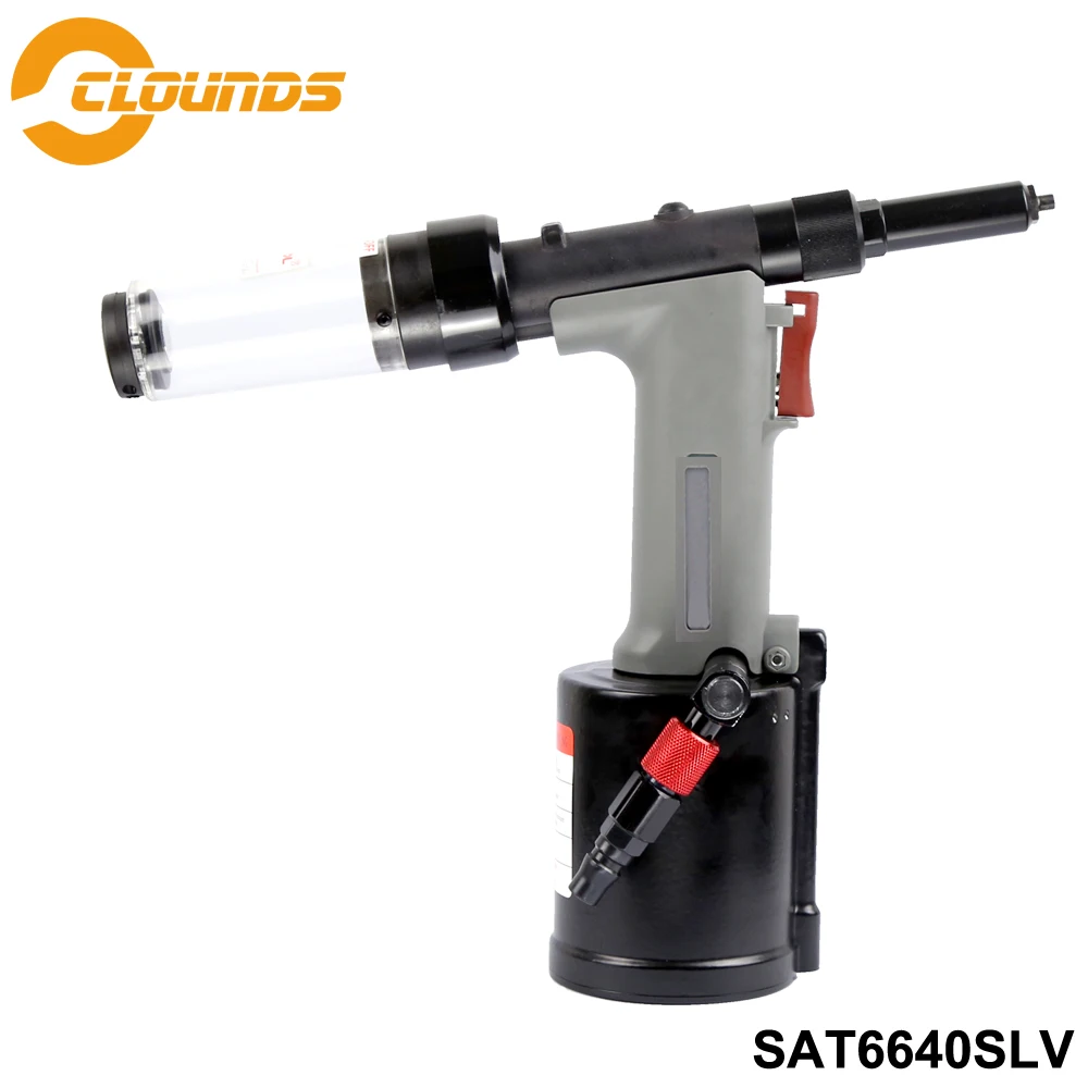 SAT6640SLV Air Rivet Gun Pneumatic  Hydraulic Rivet Gun 6000N Pull Force Riveter Air Riveter Gun