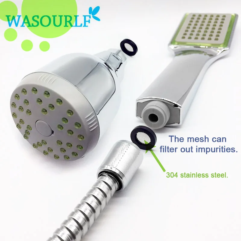 WASOURLF 5 PCS G1/2 20mm DN15  3/4 Shower Head Mesh Filter Rubber Ring Nozzle Hose Gasket 304 Stainless Steel Hermetic Seal