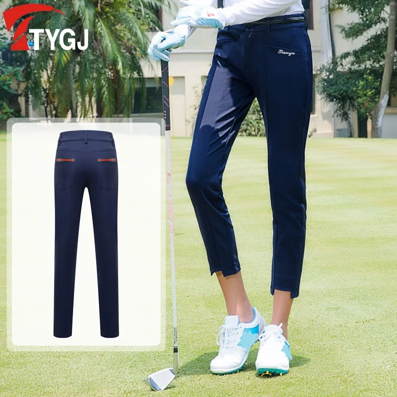 Sports/leisure Clothes Women 9 Points Long Pant Lady Trousers Ultra-thin Lady Apparel Breathable Golf/Tennis/Trian Trousers