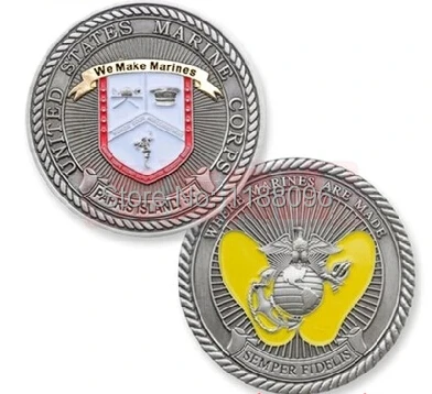 Top Quality military coin custom marine medals copy coins custom  coin with personal design cheap custom coin